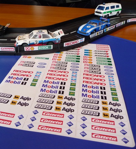 Slotcar aufkleber 72er set - aufkleber,