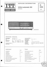 ITT Original Service Manual  für Viola automatic 103