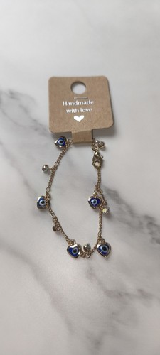 Armband blaues auge herz - blaues,