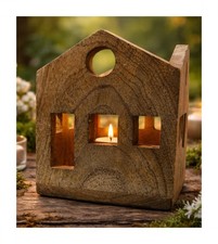 Windlicht Haus Holz
