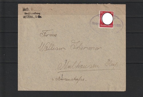 Elsass bahnpost brief - elsass, ab
