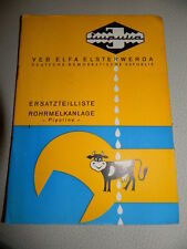 Ersatzteilkatalog Impulsa Rohrmelkanlage Pipeline - VEB Elfa Elsterwerda