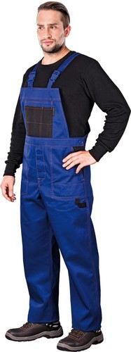 Arbeitslatzhose blau grau - blau,