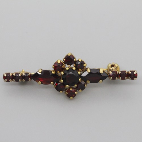Granat brosche silber - granat,