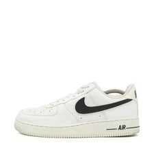 Nike Herren Air Force 1 Schuhe Weiß Schwarz Leder Low-Top Sohle Sneaker EU 43