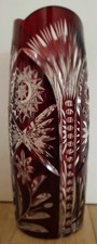 Antik vase rubinrot kristall - antik,