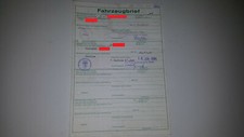 Fahrzeugbrief KFZ Brief 1973