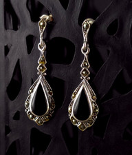 Ohrringe Silber 925 Onyx