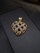 Anhänger 585 GOLD 14 Karat Gelbgold zeitlos Diamant Brillant Liebe Herz