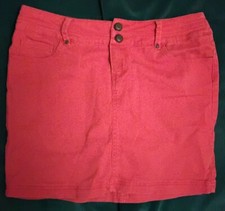 ?Rock*Jeansrock*sexy*Mini*rot*kurz*5Pocket*Damen*Sommer*11