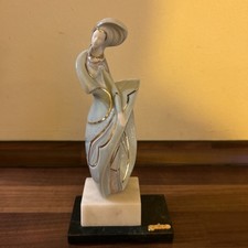 Galos Spanien Designer Porzellan Skulptur / Figur auf Marmorsockel Made in Spain