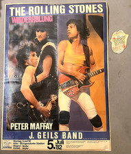 ROLLING STONES 1982 + Tour Poster EU Tour KÖLN + Original Ticket