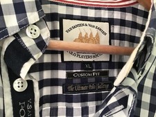 Polo Player Society Van Santen & Van Santen Blau kariertes Hemd  XL Polp Np 200€