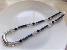 Neu collier metall glas straß - neu,