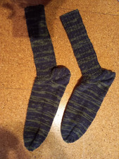 Socken handgestrickt mit Regia 6-fach Color Wolle 46/47 2137 oliv Color