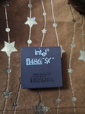 INTEL 486SX 20MHz CPU Prozessor Keramik Gold A80486SX-20 1989  SX406 Rarität!