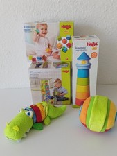 HABA Goki Steckbox Ball Krokodil Stapel Spiel Leuchtturm Würfel Entdeckersteine