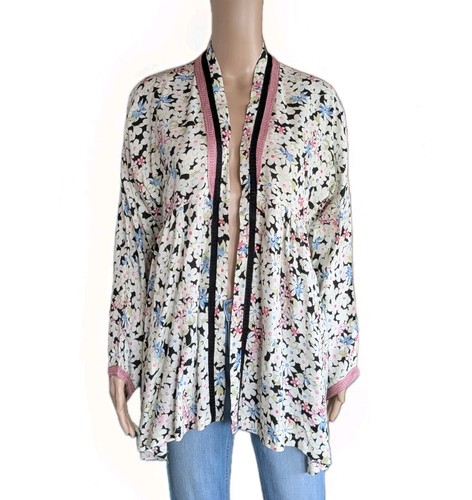 Damen langarm kimono kardigan - langarm,