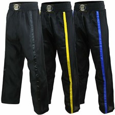 BAY® Netz Gitter Kickboxhose Satinhose Hose Kickboxen Satin Kampfsport lang Budo