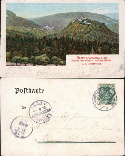Ansichtskarte schwarzburg - ansichtskarte,