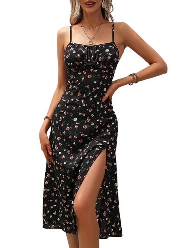 Damen midi kleid - damen,