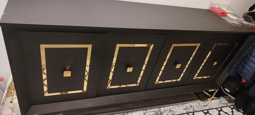 Kommode schwarz gold - kommode,