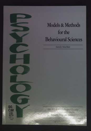 Models and methods - models, the