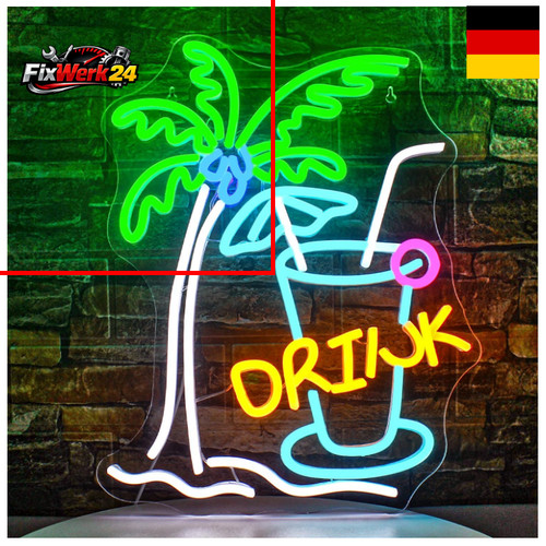 Neon schild bier bar - schild, led