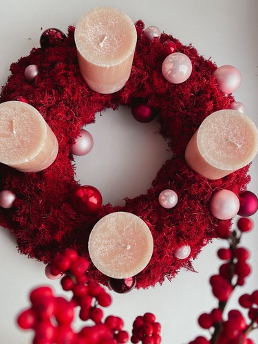 Hand made adventskranz 50cm - adventskranz,