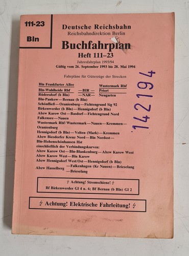 Buchfahrplan heft 111 - buchfahrplan,