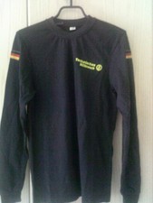 THW Unisex-T-Shirt  - langarm- blau - Größe Damen 34 Herren 42