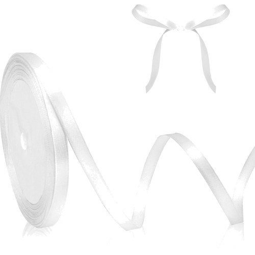 Satinband 6mm weiss - 6mm,