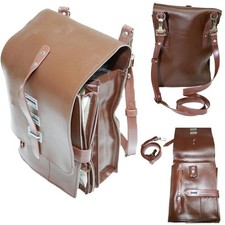 1 Original NVA Kartentasche Kunstleder mit verstellbarem Trageriemen barun Neuwe