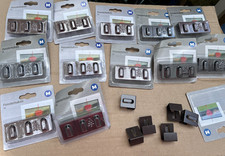 42 Stück Fensterhaken 32x27mm braun Klemmhaken  / Falz bis 17mm  / DV3Kist3