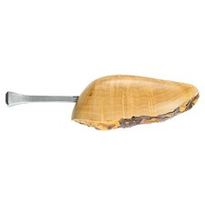 Pfeifenstopfer aus Metall mit Bruyèreholz Griff Freehand im Lederimitat-Beutel