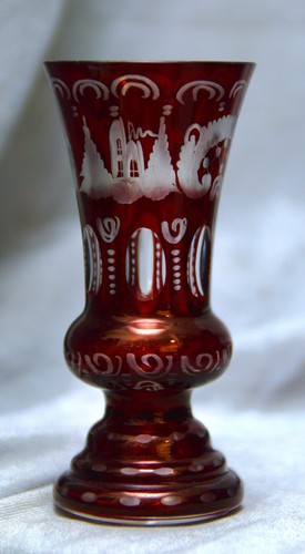 Kleine vase rubinglas - vase,