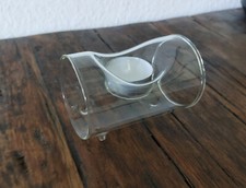 Teelichthalter Glas Röhre Rohr Rolle Transparent