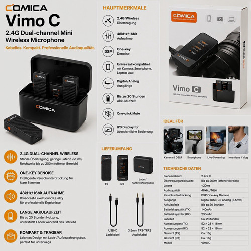 Comica vimo ansteckmikrofon - c,