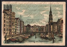 Lithographie hamburg fleeth - lithographie,