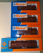 Roco H0 - 4 Teleskophaubenwagen der DB / KKK + NEM / wie neu / in OVP