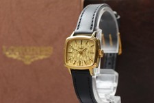 Near MINT w/ Box Longines L817.4 817 4261 Gold Square 22mm Manual Damenuhr