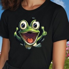 Frauen T-Shirt Cartoon Frosch