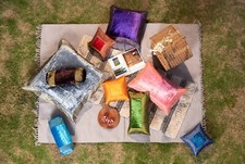 Nackenkissenhülle Kissenbezüge ohne Füllung Kopfkissen aus Samt und Brokat 15x40