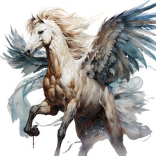 Wandbild flying horse - wandbild,