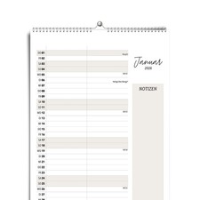 heaven+paper® A4 Wandkalender 2 Spalten COZY 2026