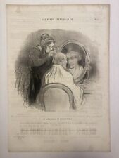 HONORÉ DAUMIER "Une Monsieur Qu’on Rajeunit Trop“ 1845 Lithographie Charivari