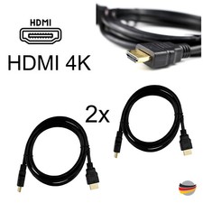 2 Stück  HDMI Kabel High Speed Full HDTV 3D TV PS4 PS3 Beamer PC 4K vergoldete S