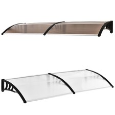 Pultvordach Vordach für Haustür 75x195x23 cm 5mm Polycarbonat Alu