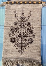 Wandbehang Wandteppich Motiv unbekannt Meldorfer Kunstweberei braun beige