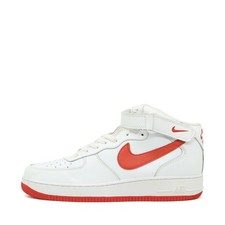 Nike Herren Air Force 1 Mid Sneaker Weiß Rot Leder Limitierte Edition EU 43